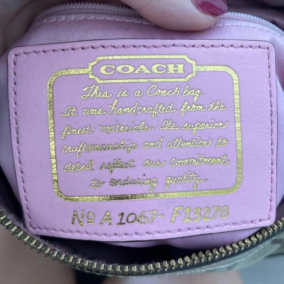 Vintage Coach Signature Metallic Gold Hobo Bag